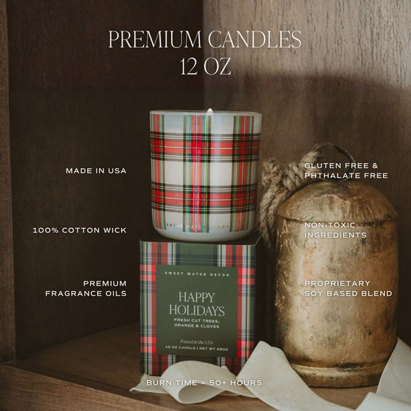 Sweet Water Decor Warm and Cozy 12 oz Boxed Soy Candle