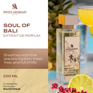 Swiss Arabian Soul of Bali Luxury Extrait de Parfum Unisex Perfume Spray, 100 ml