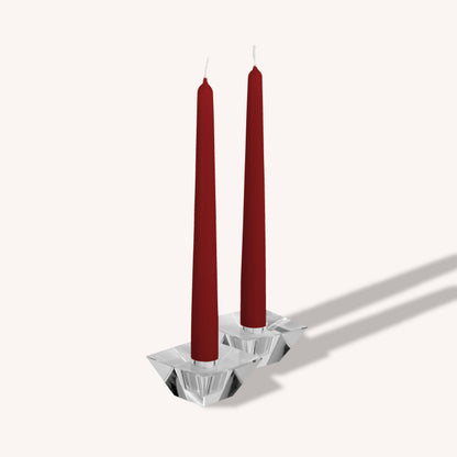 Burgundy Taper Candles - 10 Inch - 12 Pack