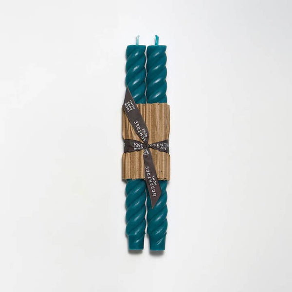 Greentree Home Candle, 10" Rope Unscented Taper Handmade Beeswax Candles