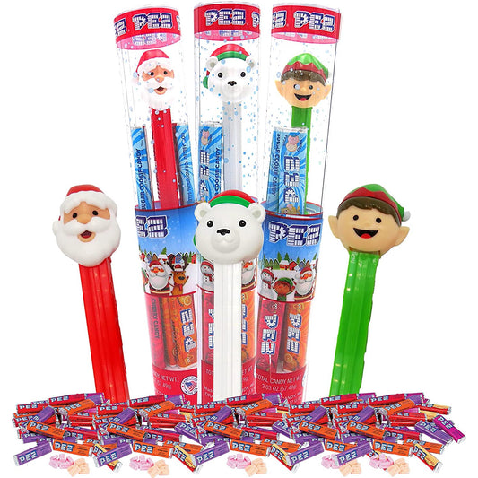 PEZ Candy Holiday Christmas Canes - 18 Count Display Box