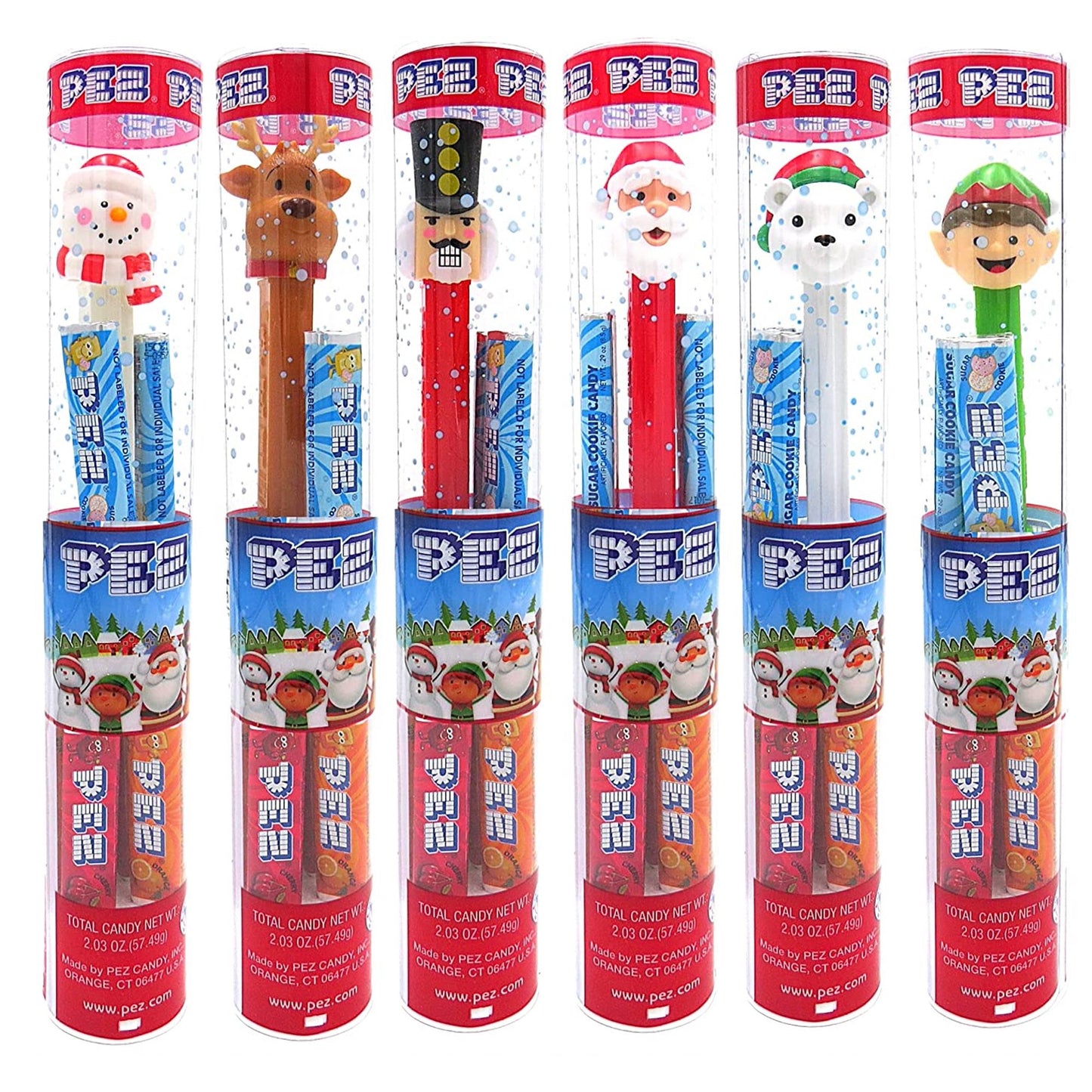 PEZ Candy Holiday Christmas Canes - 18 Count Display Box