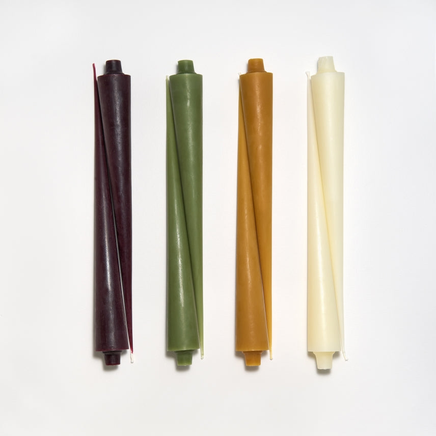 Greentree Home Candle, 14" Cone Unscented Taper Handmade Beeswax Candles