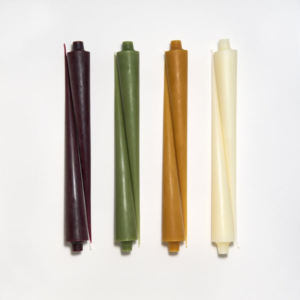 Greentree Home Candle, 14" Cone Unscented Taper Handmade Beeswax Candles
