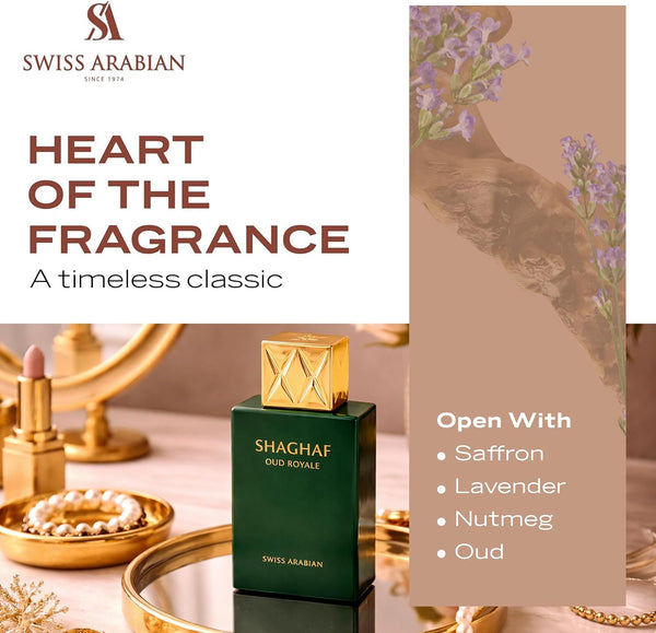 Swiss Arabian Shaghaf Oud Royale Luxury Eau de Parfum Unisex Perfume Spray