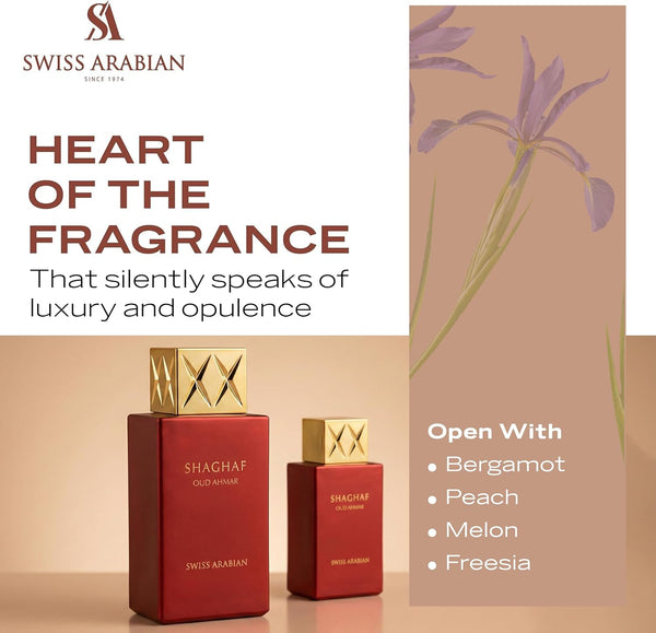 Swiss Arabian Shaghaf Oud Ahmar Luxury Eau de Parfum Unisex Perfume Spray