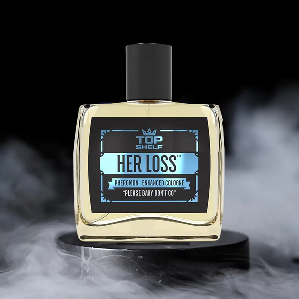 Top Shelf Her Loss Eau de Cologne 100ml For Men Spicy Woody Amber Scent Long Lasting Daily Dating Perfume Natural Spray