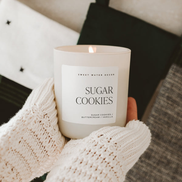 Sweet Water Decor Sugar Cookies 15 oz Soy Candle, Matte Jar