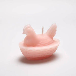 Greentree Home Candle, Nested Hen Unscented Handmade Beeswax Sculptural Animal Candles