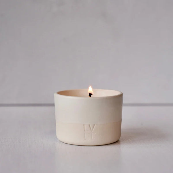 Salt Candle Vessel + Wax Candle Refill