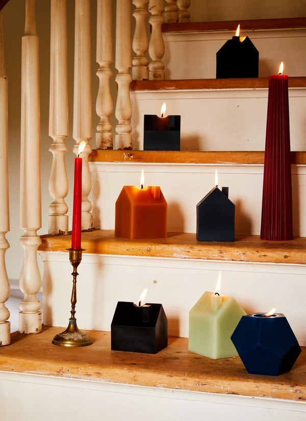 Greentree Home Candle, House Unscented Handmade Beeswax Sculptural Candles