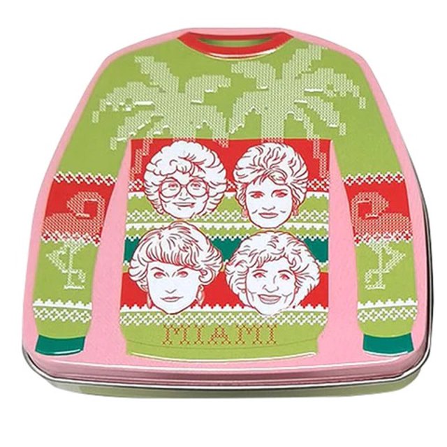 Golden Girls Holiday Palm Sweater Candy in Collectible Tin, 1.5 Ounces of Sour Green Apple Flavored Palm Tree Candy