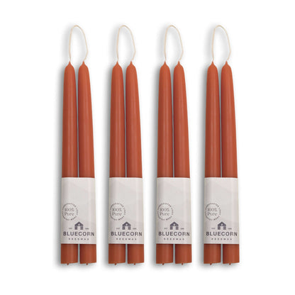 Hand-Dipped Beeswax Taper Candles - Bulk 4-Pair Bundle