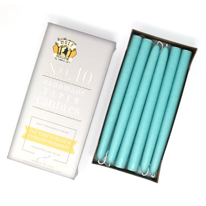 Mole Hollow Candles, 10" Unscented Taper Candle, Set of 12 - Choose from 40 Colors!