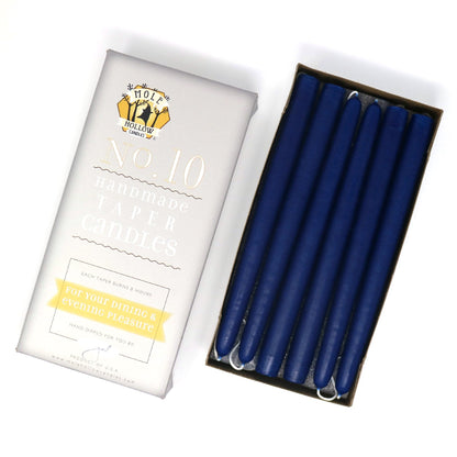 Mole Hollow Candles, 10" Unscented Taper Candle, Set of 12 - Choose from 40 Colors!