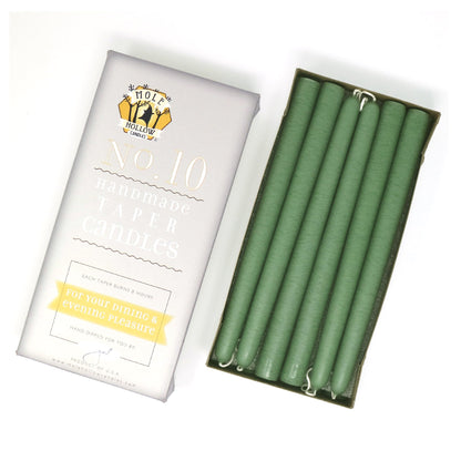 Mole Hollow Candles, 10" Unscented Taper Candle, Set of 12 - Choose from 40 Colors!