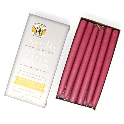 Mole Hollow Candles, 10" Unscented Taper Candle, Set of 12 - Choose from 40 Colors!