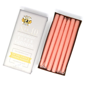 Mole Hollow Candles, 10" Unscented Taper Candle, Set of 12 - Choose from 40 Colors!