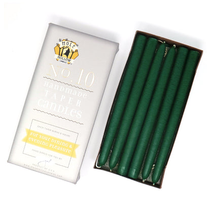 Mole Hollow Candles, 10" Unscented Taper Candle, Set of 12 - Choose from 40 Colors!