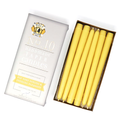 Mole Hollow Candles, Beeswax Taper Candles, Set of 12