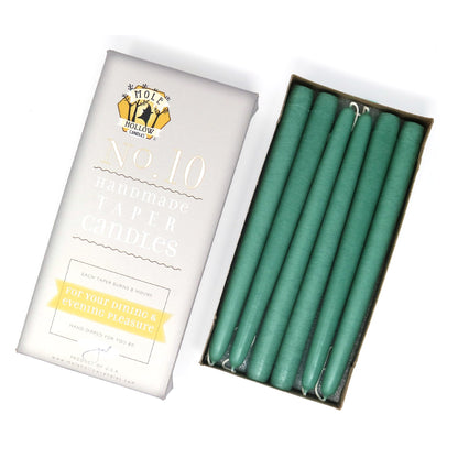 Mole Hollow Candles, 10" Unscented Taper Candle, Set of 12 - Choose from 40 Colors!