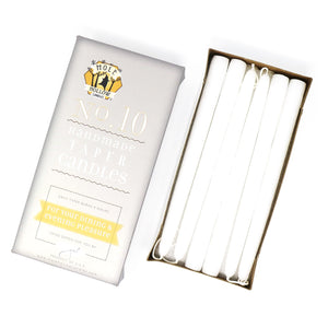 Mole Hollow Candles, 10" Unscented Taper Candle, Set of 12 - Choose from 40 Colors!