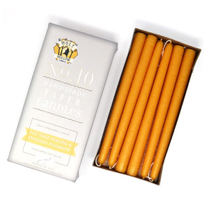 Mole Hollow Candles, 10" Unscented Taper Candle, Set of 12 - Choose from 40 Colors!