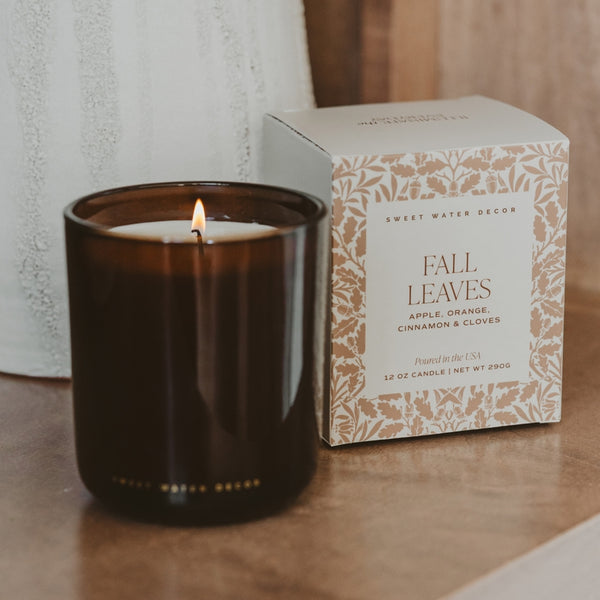 Sweet Water Decor Fall Leaves 12 oz Boxed Soy Candle