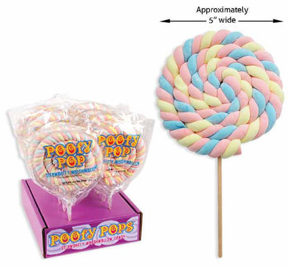 Poofy Pops Strawberry Marshmallow Lollipop Candy, 2.5 Ounce