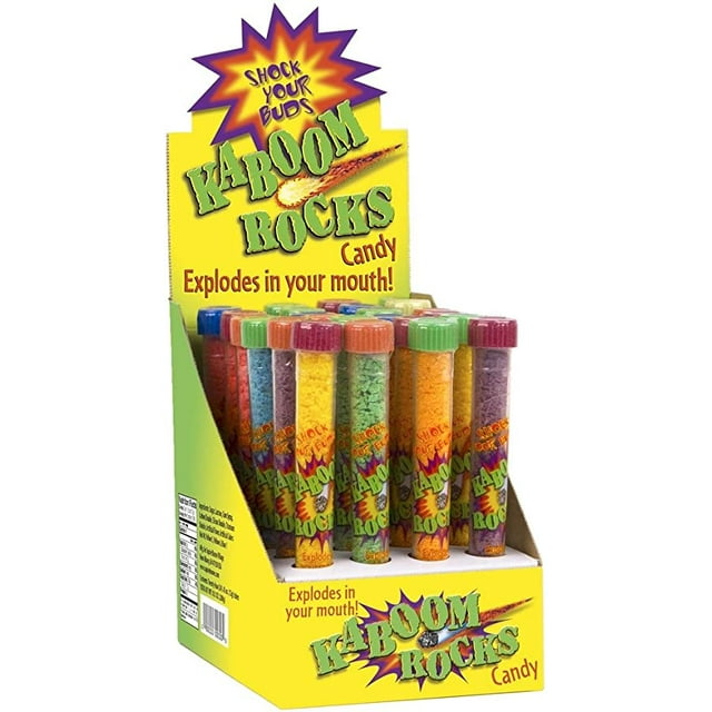 Squire Boone Kaboom Rocks Candy Test Tubes - 24 Count Display Box