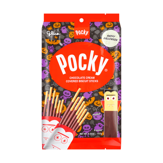 Pocky Halloween Cream Covered Biscuit Sticks, Chocolate Cream Flavor, 4.13 Ounce Pack