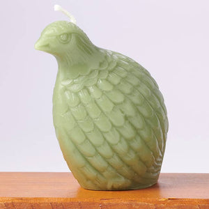 Greentree Home Candle, Partridge Bird Unscented Handmade Beeswax Sculptural Animal Candles