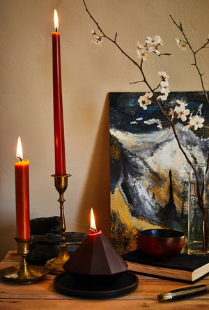 Greentree Home Candle, Gemstone Unscented Handmade Beeswax Sculptural Candles