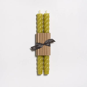 Greentree Home Candle, 10" Rope Unscented Taper Handmade Beeswax Candles