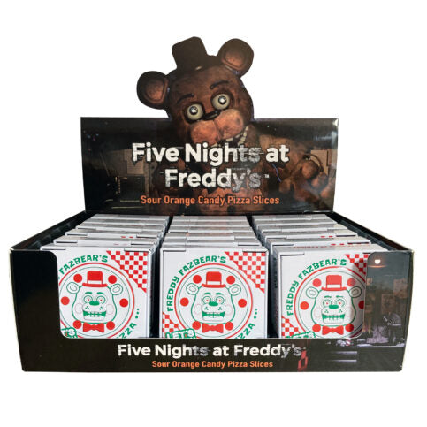 Five Nights at Freddy’s Sour Orange Candy Pizza Slices, 0.9 Ounce Tin - 18 Count Display Box