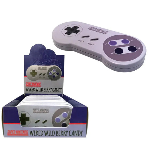 Nintendo, SNES Controller Wired Wild Berry Sours Tin - 12 Count Display Box