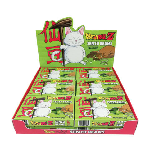 Dragon Ball Z Senzu Beans, 0.7 Ounce Box of Fruity Green Candy - 12 Count Display Box