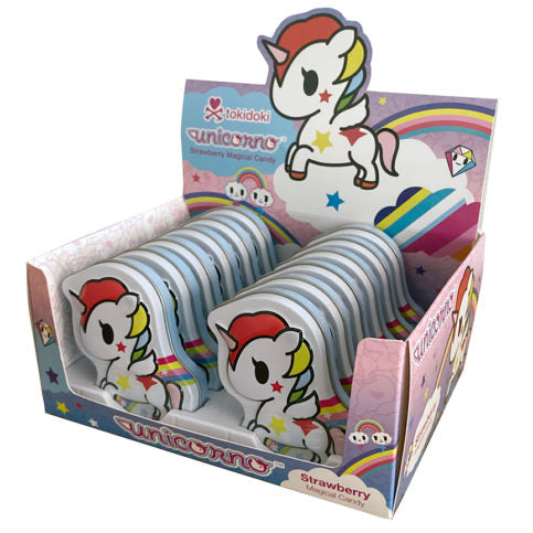 Tokidoki Unicorno Strawberry Candy in Collectible Tin - 12 Count Display Box