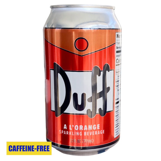 The Simpsons Duff A L’Orange, Caffeine Free Sparkling Drink, 12 fl Ounce Can - 24 Count Case