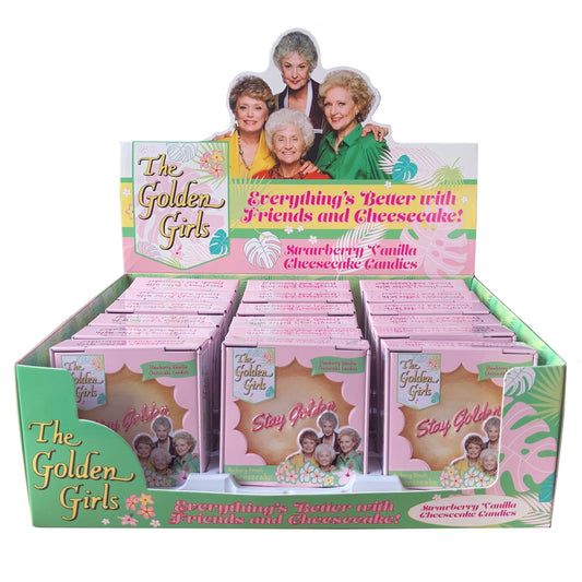 The Golden Girls, Everything's Better with Friends and Cheesecake, 1.2 Ounce Candy Tin - 18 Count Display Box