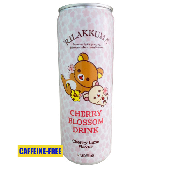 Rilakkuma Cherry Blossom, Caffeine Free Drink, 12 fl Ounce Can - 12 Count Case