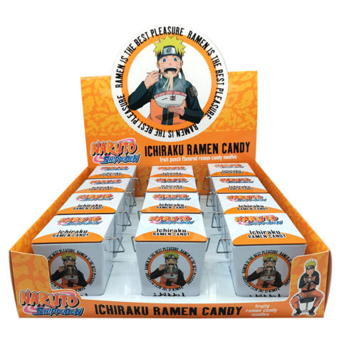 Boston America Naruto Ichiraku Ramen Candy Tin, Fruit Punch Flavor, 1 Ounce - 12 Count Display Box