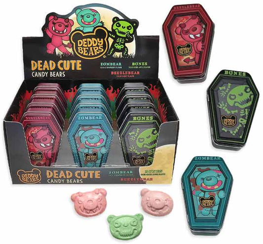 Halloween Deddy Bears Dead Cute Candy Bears, 1.2 Ounce Tin