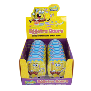 Easter SpongeBob SquarePants, Eggstra Sours Candy Tin, 1.2 ounces of Sour Strawberry SpongeBob Shaped Candy