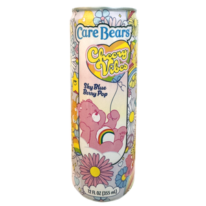 Care Bears Cheery Vibes Blue Raspberry Pop, Caffeine Free Drink, 12 fl Ounce Can - 12 Count Case