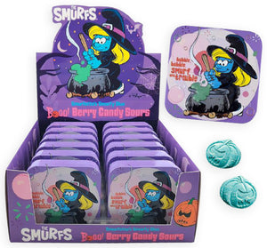 The Smurfs Boo! Berry Candy Sours Tin, 1.4 Ounce Tin - 12 Count Display Box