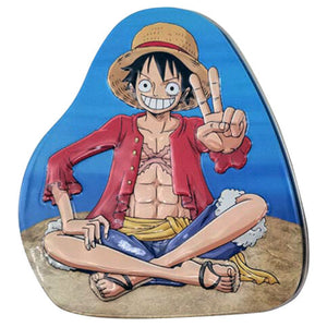 One Piece Straw Hat Sours Tin Strawberry-Lemonade Candies 1.2 Ounces - 12 Count Display Box