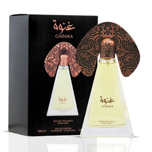 Lattafa Niche Emarati Ghinwa Eau de Parfum Spray Unisex Perfume, 100 ml