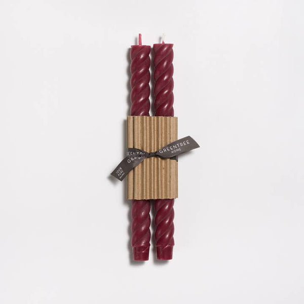 Greentree Home Candle, 10" Rope Unscented Taper Handmade Beeswax Candles
