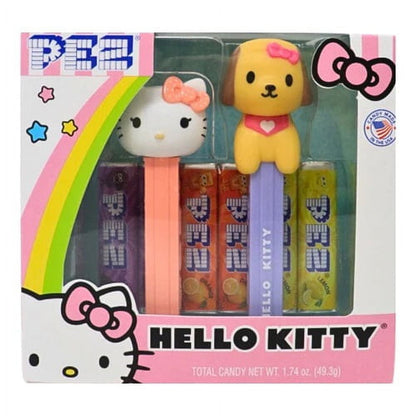 Pez Hello Kitty Candy Dispenser + 6 Candy Refills Gift Set, Hello Kitty & Hello Kitty Puppy Twin Pack